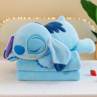 М'яка іграшка з пледом STITCH блакитний